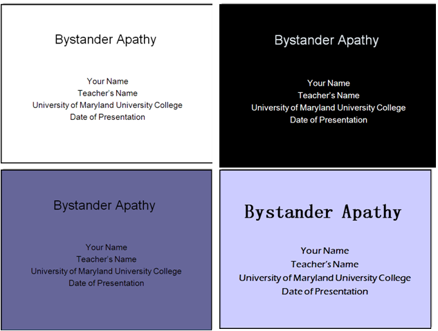 Examples of Title Slides